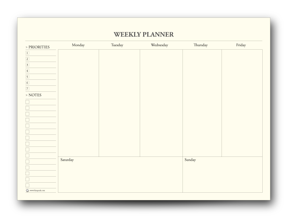 Skull Planner Weekly. Plan ed