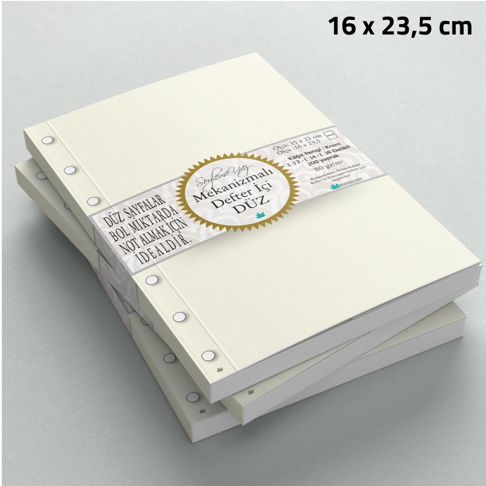 Çizgisiz-Düz Mekanizmalı Defter İçi  16 x 23.5 cm