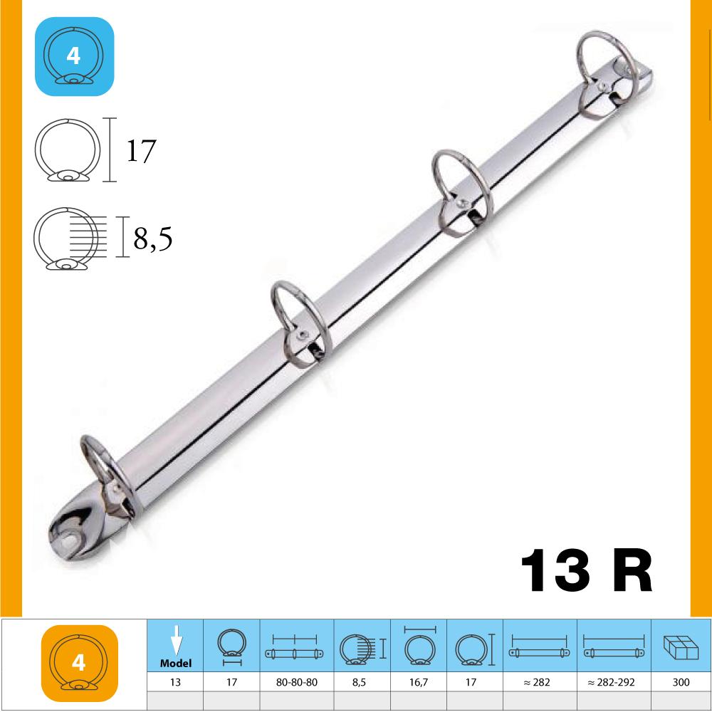 M-13 A4 Yuvarlak 4 Halka Klasör Mekanizma