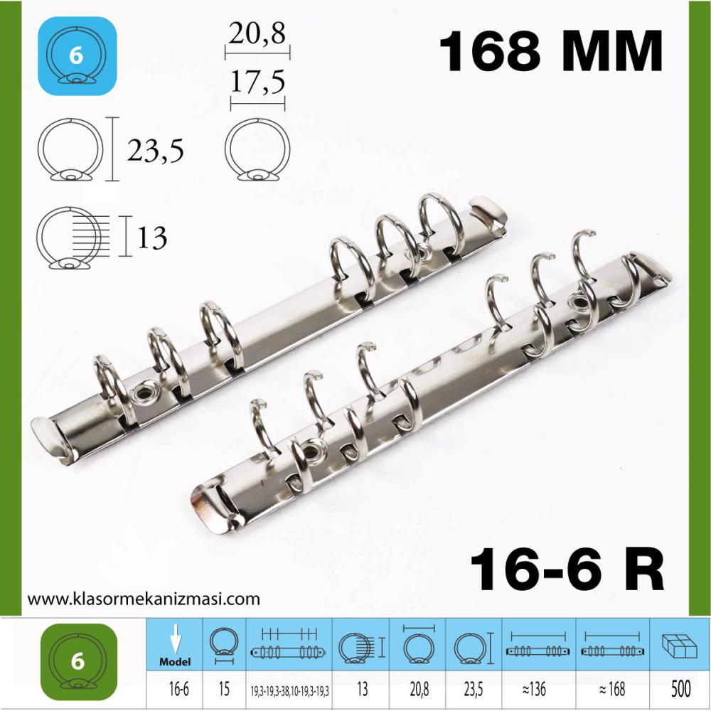 M-16 YUVARLAK  168 mm 6 Halka Klasör Mekanizması