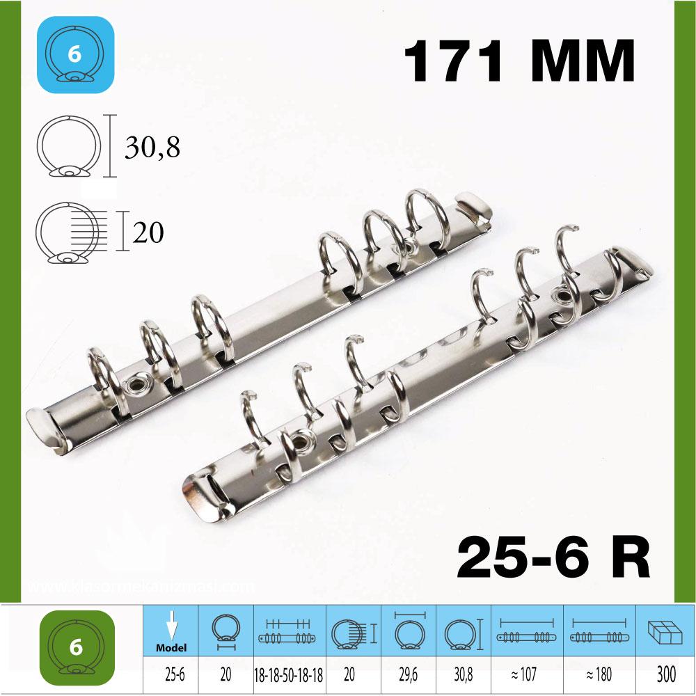 M-25 YUVARLAK  171 mm 6 Halka Klasör Mekanizması