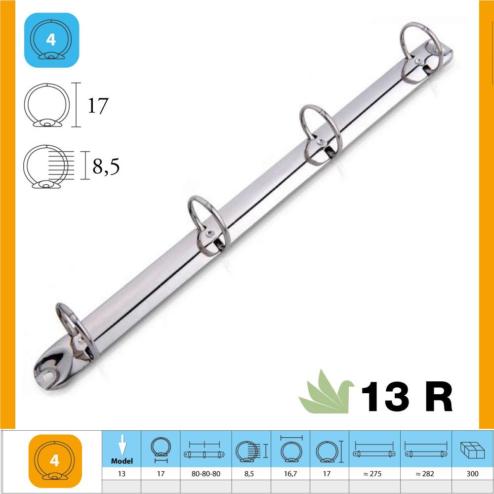 M-13 A4 Yuvarlak 4 Halka Klasör Mekanizma