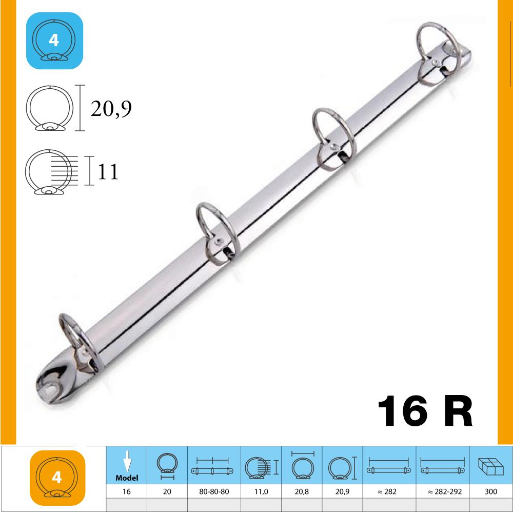 M-16 A4 Yuvarlak 4 Halka Klasör Mekanizma