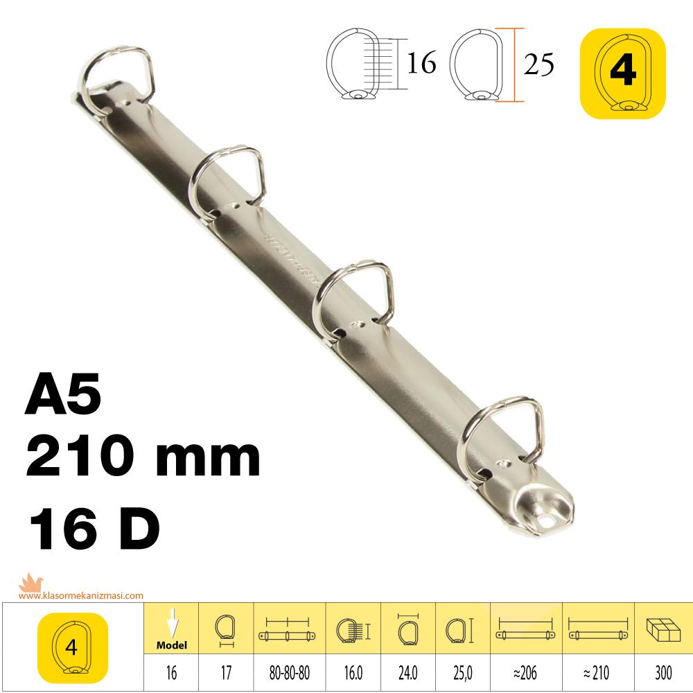 M-16 D 210 mm 4 Halka Klasör Mekanizması
