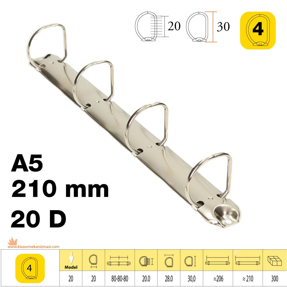 M-20 D 210 mm 4 Halka Klasör Mekanizmasi