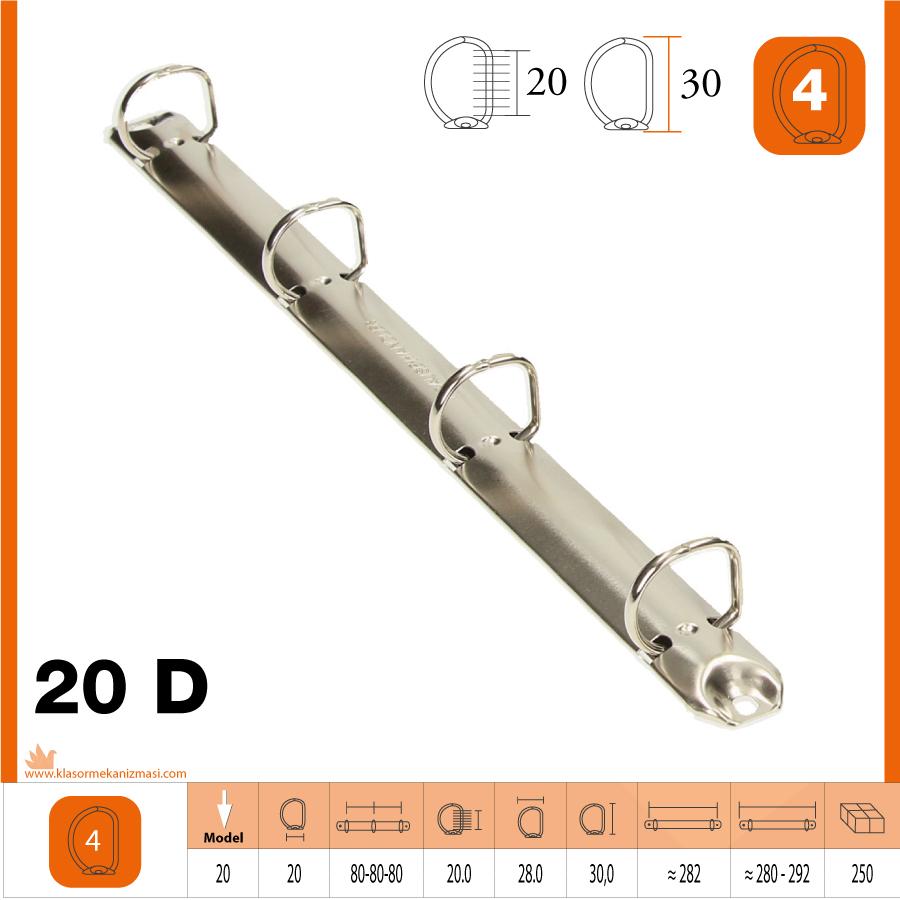 M-20 D 292 mm 4 Halka Klasör Mekanizması