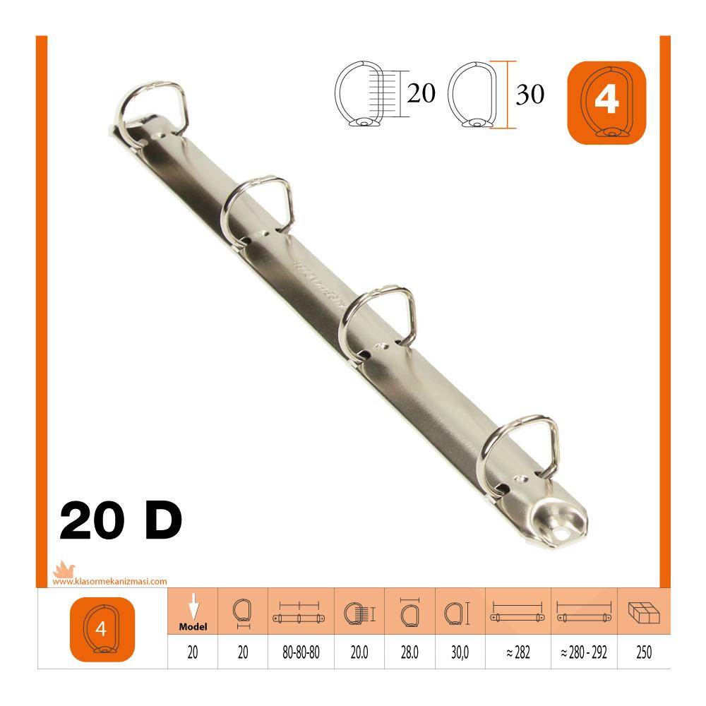 M-20 D 292 mm 4 Halka Klasör Mekanizması