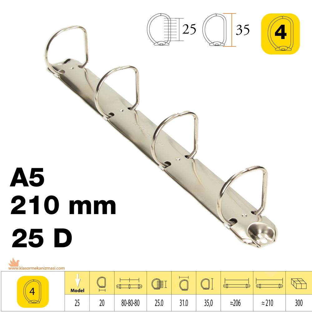 M-25 D 210 mm 4 Halka Klasör Mekanizmasi