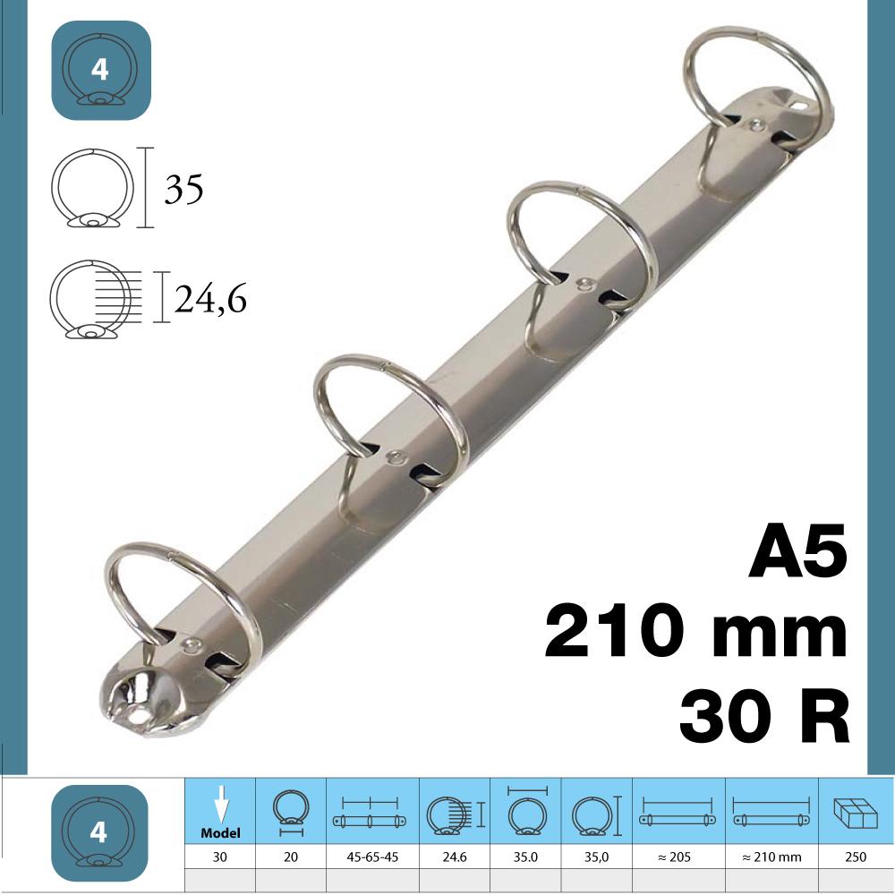 M-30 YUVARLAK  210 mm 4 Halka Klasör Mekanizması