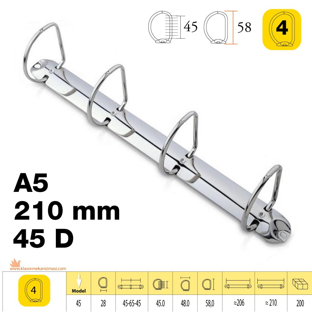 M-45 D 210 mm 4 Halka Klasör Mekanizması