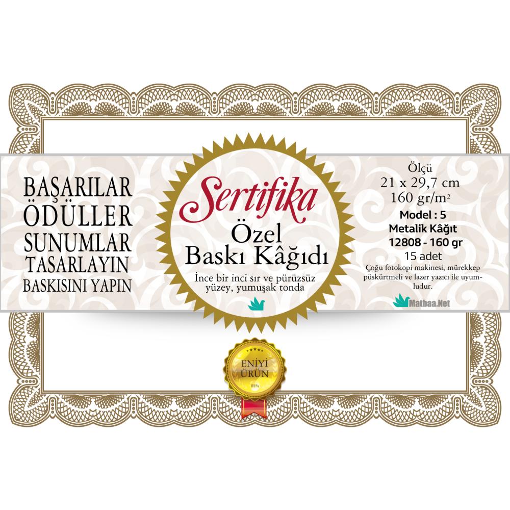 Altın Yaldız  Diploma Sertifika Baskı Kağıdı