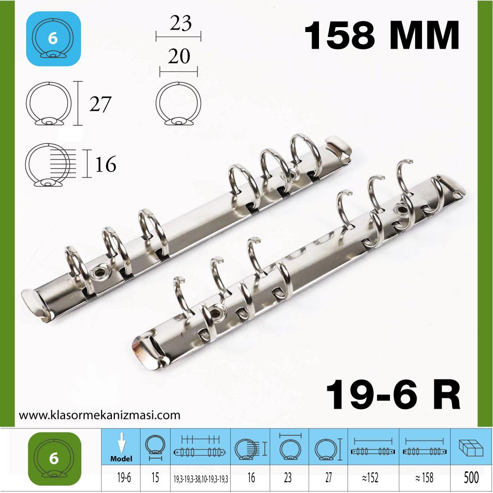 M-19 YUVARLAK  158 mm 6 Halka Klasör Mekanizması