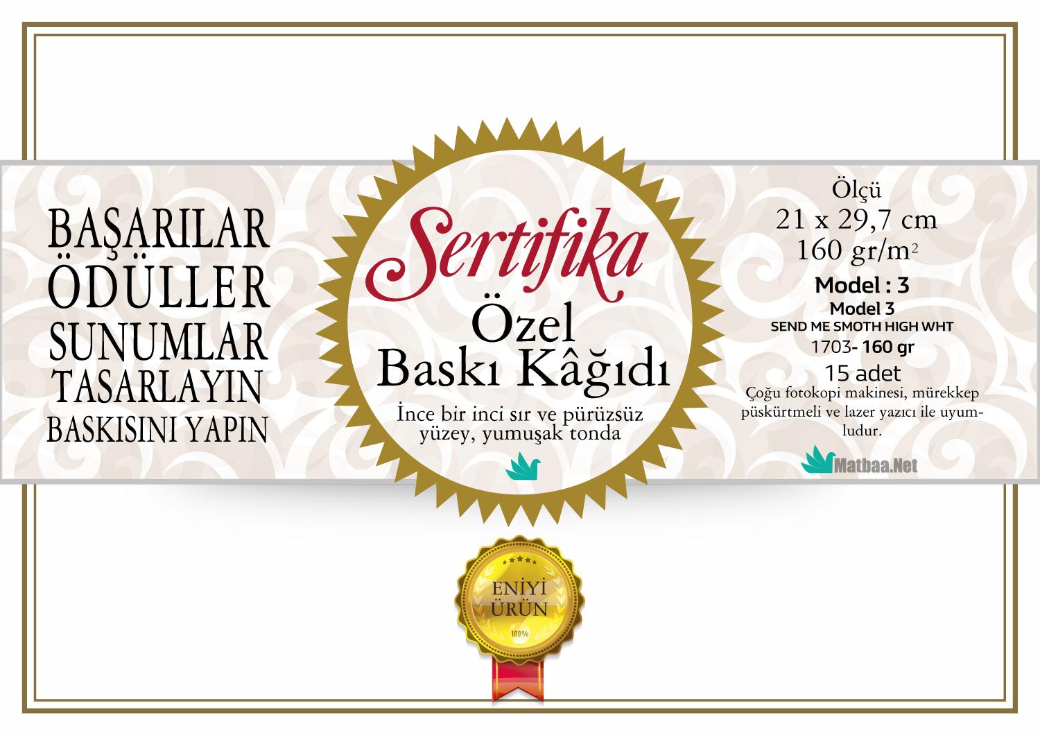 Sertifika Diploma Baskı Kağidi