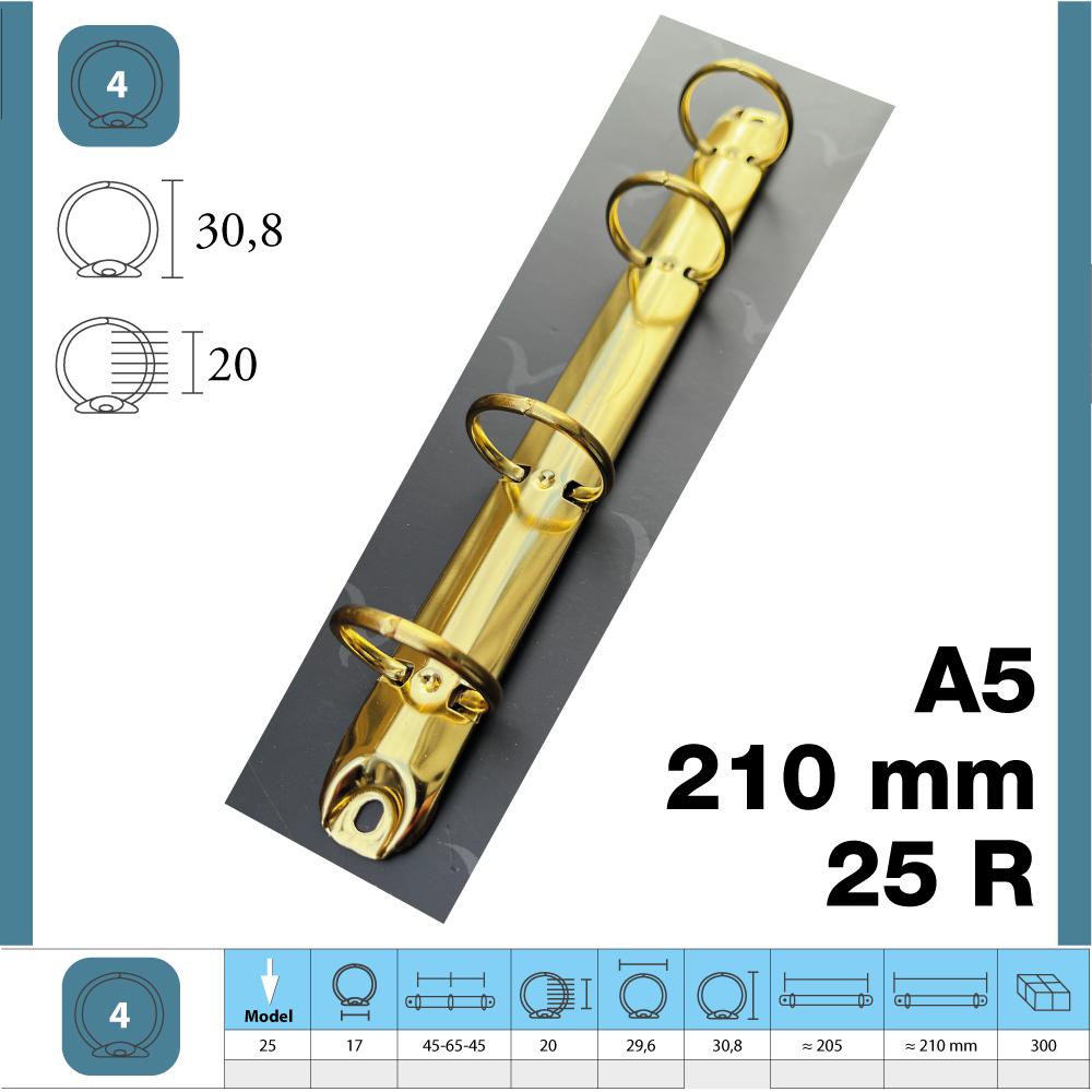M-25 YUVARLAK 210 mm 4 Halka Klasör Mekanizması